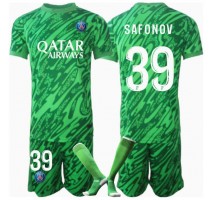 Paris Saint-Germain Matvei Safonov #39 Bramkarskie Koszulka Podstawowa dzieci 2024-25 Krótki Rękaw (+ krótkie spodenki)